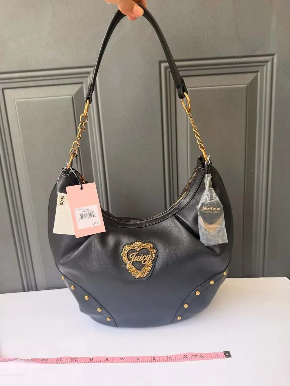 Juicy Couture In Her Juicy Era Hobo Bag in Black